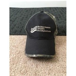 Maintenance Supply Headquarters Men's Adjustable Strap Back Cap Hat Black